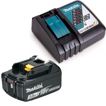 TUPIA  6 E 8 MM 18 V + CARREGADOR E BATERIA 3 AH-  MAKITA DRT50 Voltagem:BIVOLT