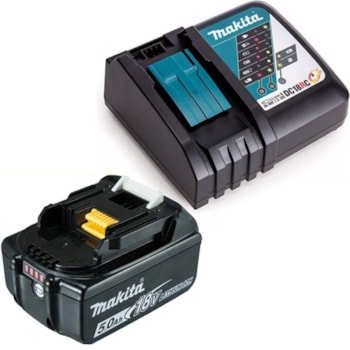 TUPIA  6 E 8 MM 18 V + CARREGADOR E BATERIA 3 AH-  MAKITA DRT50 Voltagem:BIVOLT
