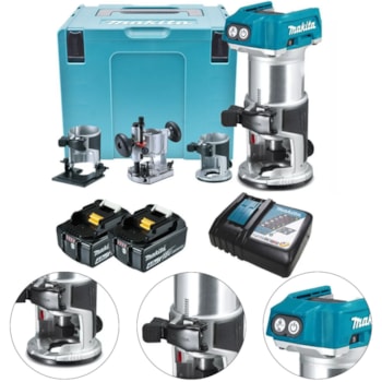 TUPIA 6 E 8 MM 18V MOTOR BL COM 3 BASES DRT50RMJX2 - MAKITA Voltagem:BIVOLT
