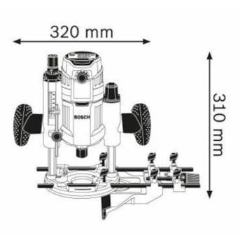 TUPIA DE MERGULHO COM BASE DE IMERSÃO - 1600W Gof 1600 Ce - BOSCH TUPIA DE MERGULHO COM BASE DE IMERSÃO - 1600W Gof 1600 Ce - BOSCH