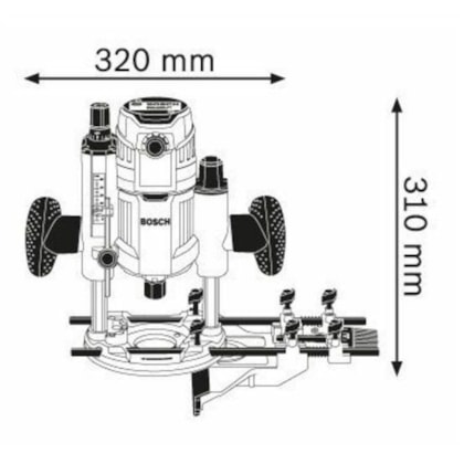 TUPIA DE MERGULHO COM BASE DE IMERSÃO - 1600W Gof 1600 Ce - BOSCH TUPIA DE MERGULHO COM BASE DE IMERSÃO - 1600W Gof 1600 Ce - BOSCH