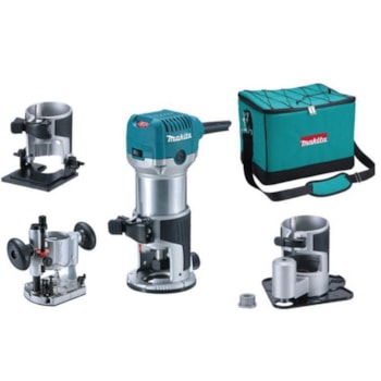 TUPIA MANUAL COM KIT 6MM 710W - RT0700CX3 MAKITA Voltagem:220V TUPIA MANUAL COM KIT 6MM 710W - RT0700CX3 MAKITA Voltagem:220V