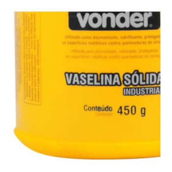 VASELINA SOLIDA INDUSTRIAL 450G - 5160450000 VONDER VASELINA SOLIDA INDUSTRIAL 450G - 5160450000 VONDER