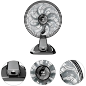 VENTILADOR DE MESA E PAREDE 180W FLOW TURBO ECO 220V - WAP