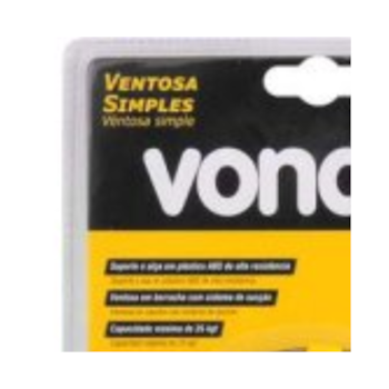 VENTOSA SIMPLES PLÁSTICA 110MM - 3599001001 VONDER VENTOSA SIMPLES PLÁSTICA 110MM - 3599001001 VONDER