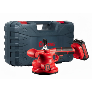 VIBRADOR COM VENTOSA PARA ASSENTAMENTO DE PISOS A BATERIA 18V BRUSHLESS COM 1 BATERIA 1,5AH MAC-100 COM MALETA  - CORTAG