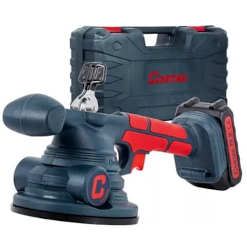 VIBRADOR COM VENTOSA PARA ASSENTAMENTO DE PISOS A BATERIA 18V BRUSHLESS COM 1 BATERIA 1,5AH MAC-100 COM MALETA  - CORTAG