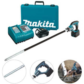 VIBRADOR DE CONCRETO A BATERIA 18V DVR450RFE - MAKITA VIBRADOR DE CONCRETO A BATERIA 18V DVR450RFE - MAKITA